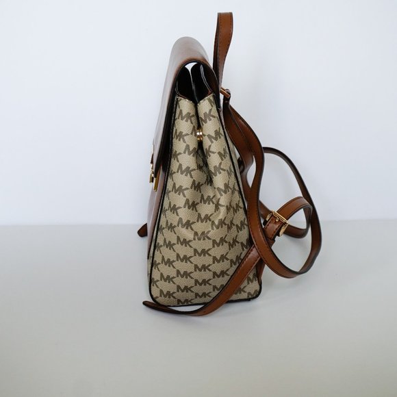 Michael Kors Mindy M Backpack MK Natural/Brown main image 7